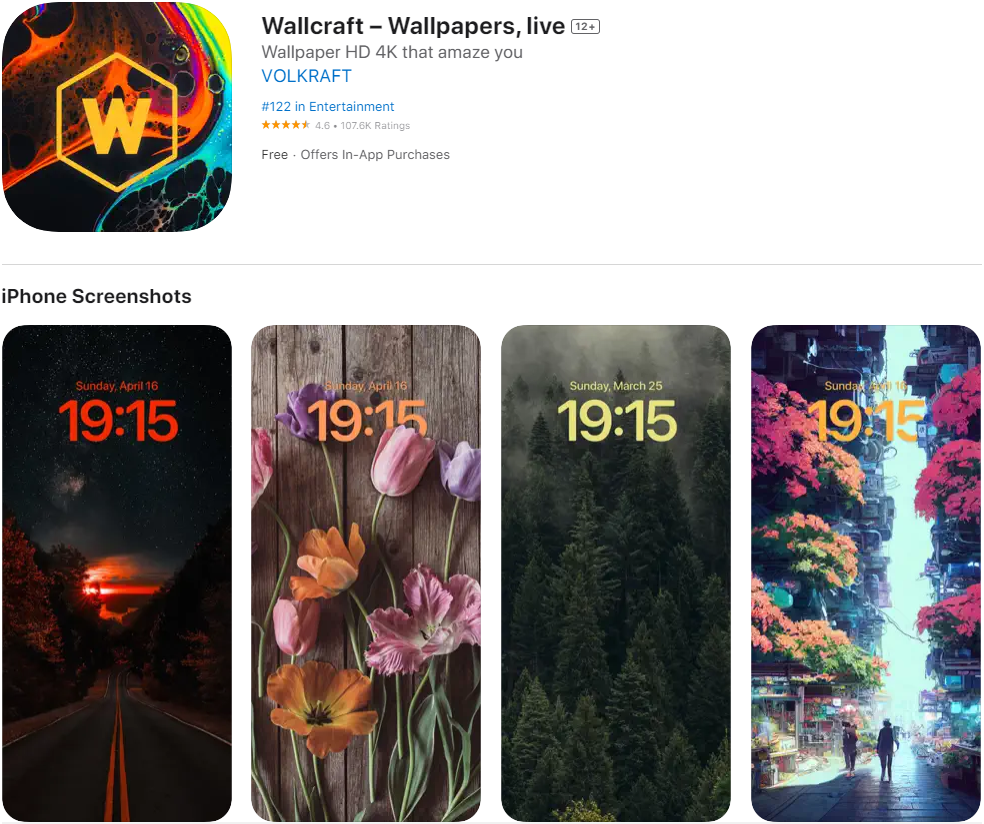 Wallcraft – Wallpapers, live