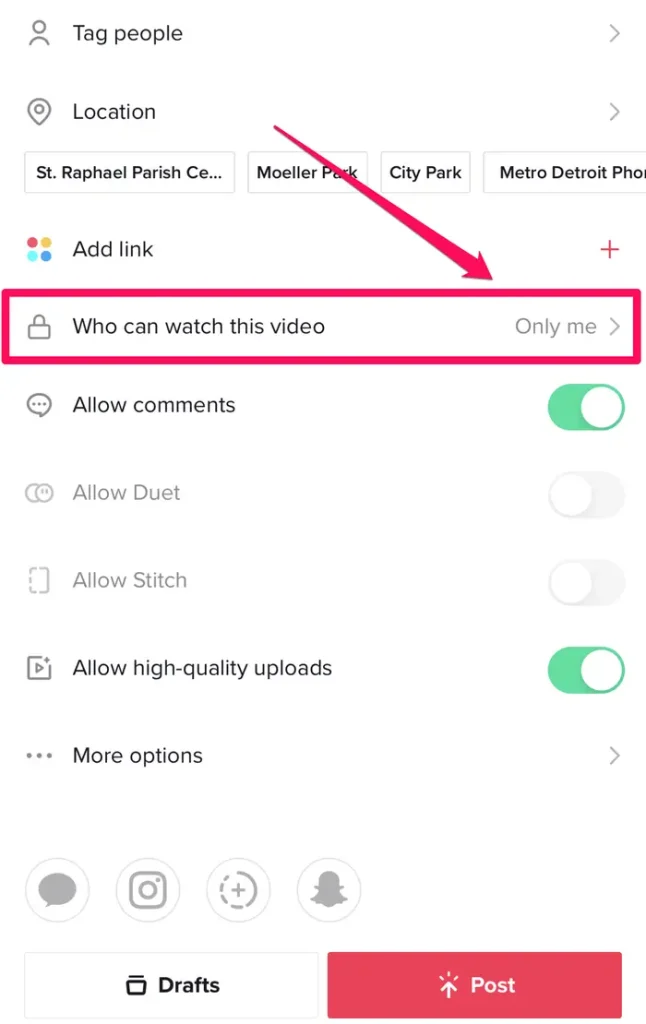 Saving TikTok Draft Video to Camera Roll