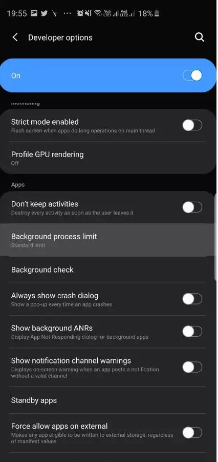 Background App Limits