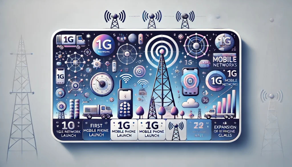 Key Milestones and Launches of 1G mobile networks