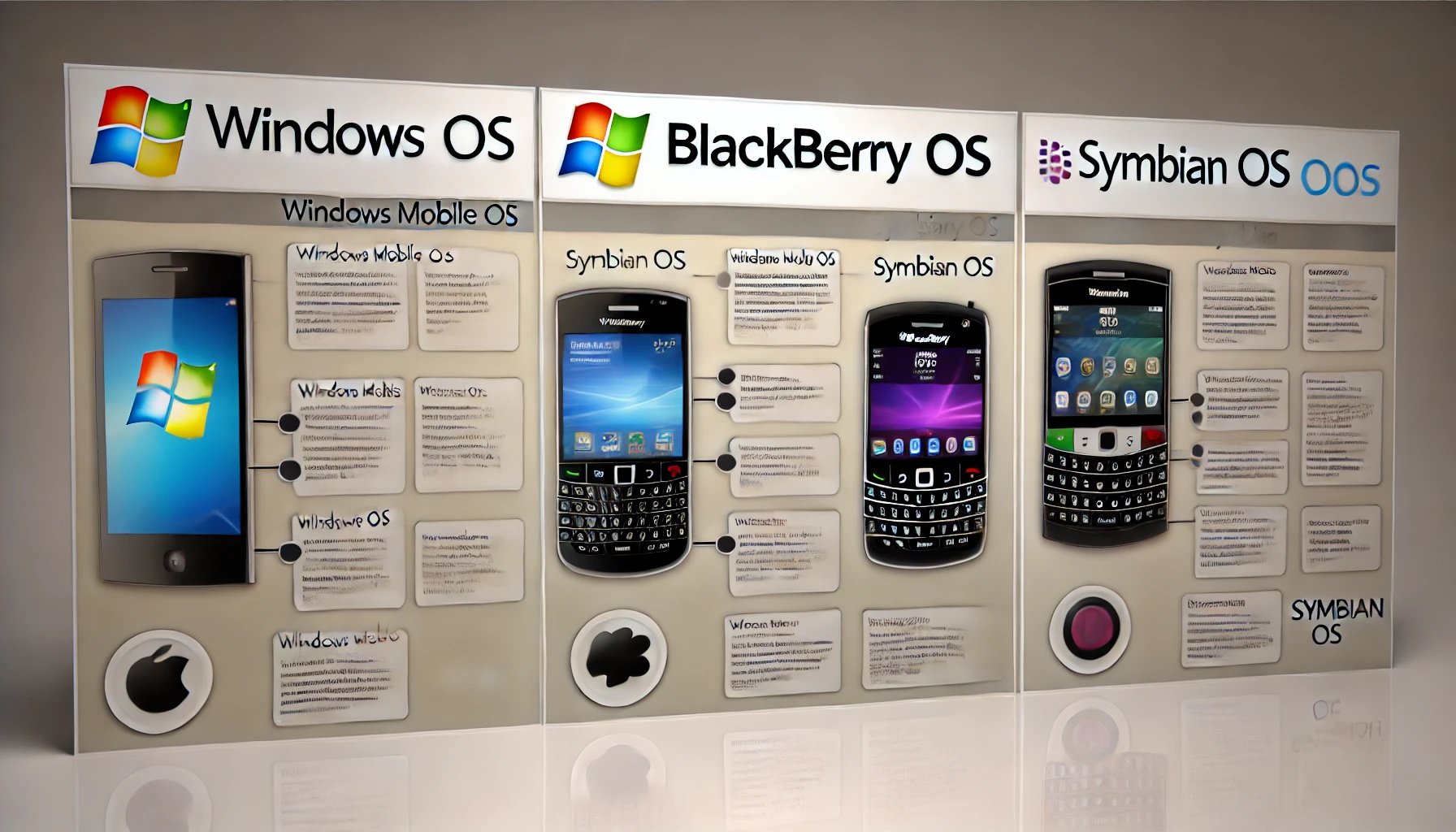 Comparison with BlackBerry OS and Symbian