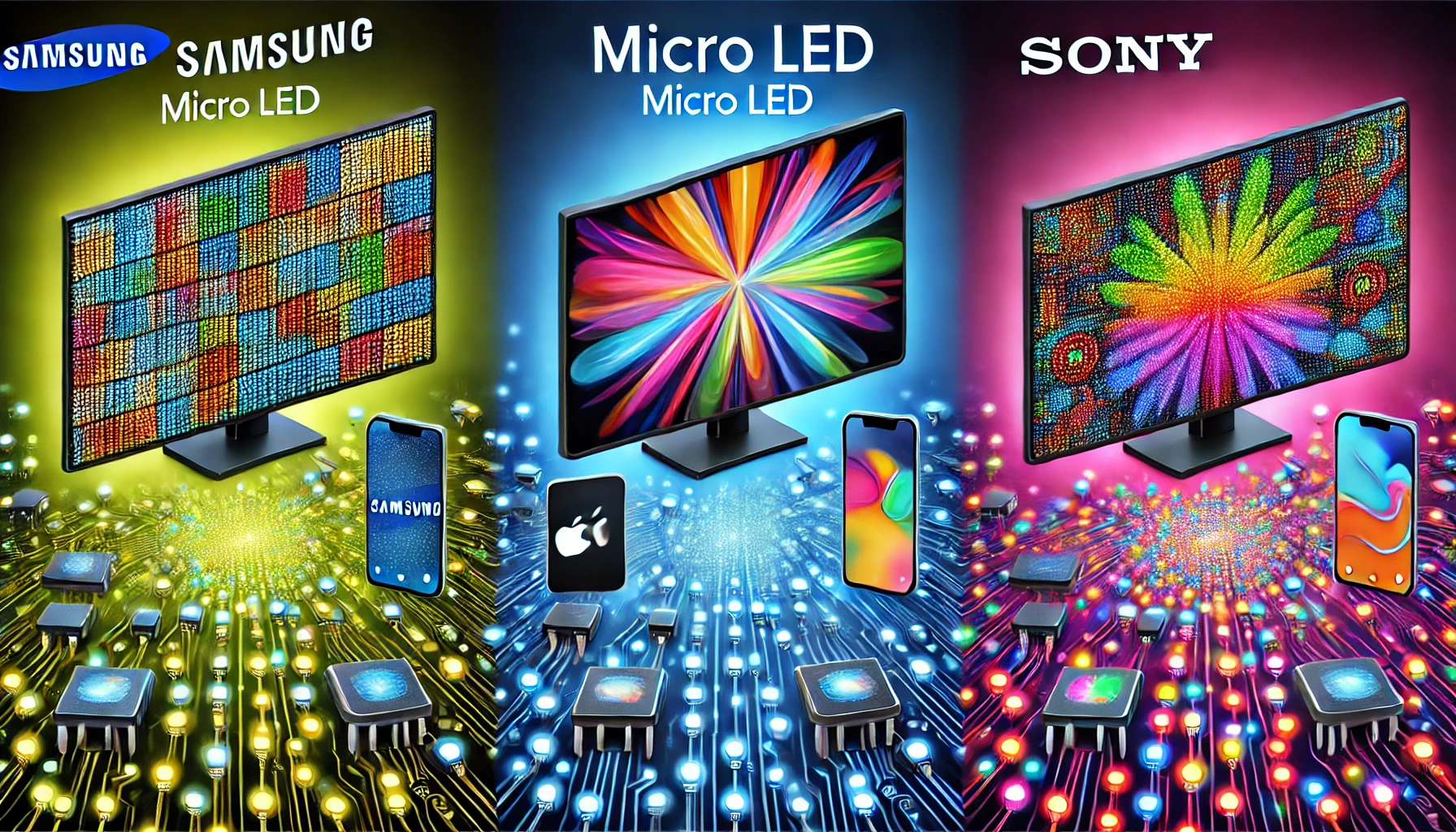 Micro LED (Samsung, Apple, Sony