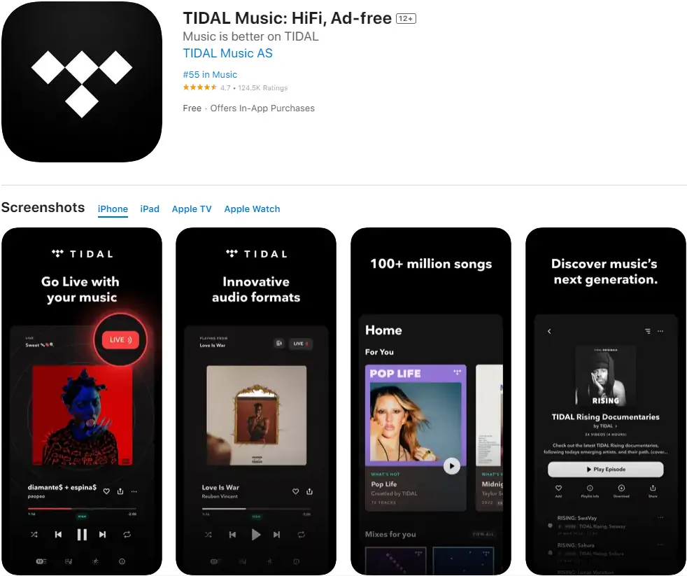 TIDAL Music - HiFi, Ad-free