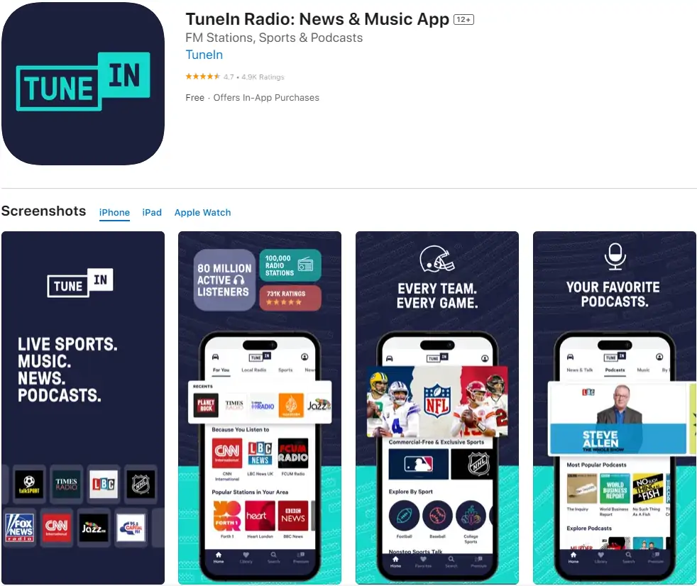 TuneIn Radio - News & Music App