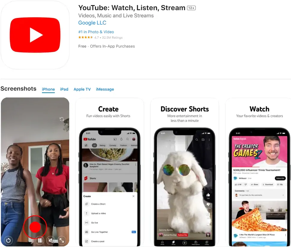 YouTube - Watch, Listen, Stream