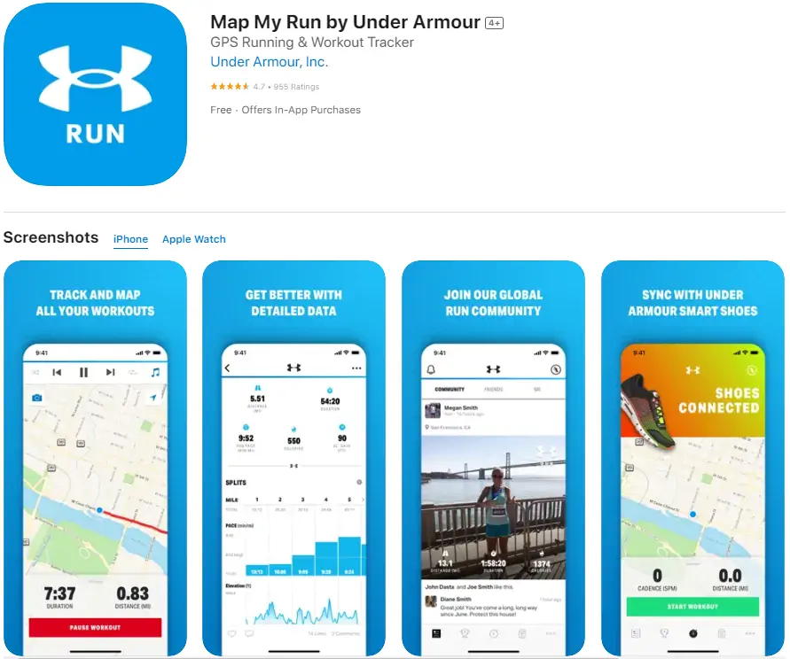 Endomondo's app