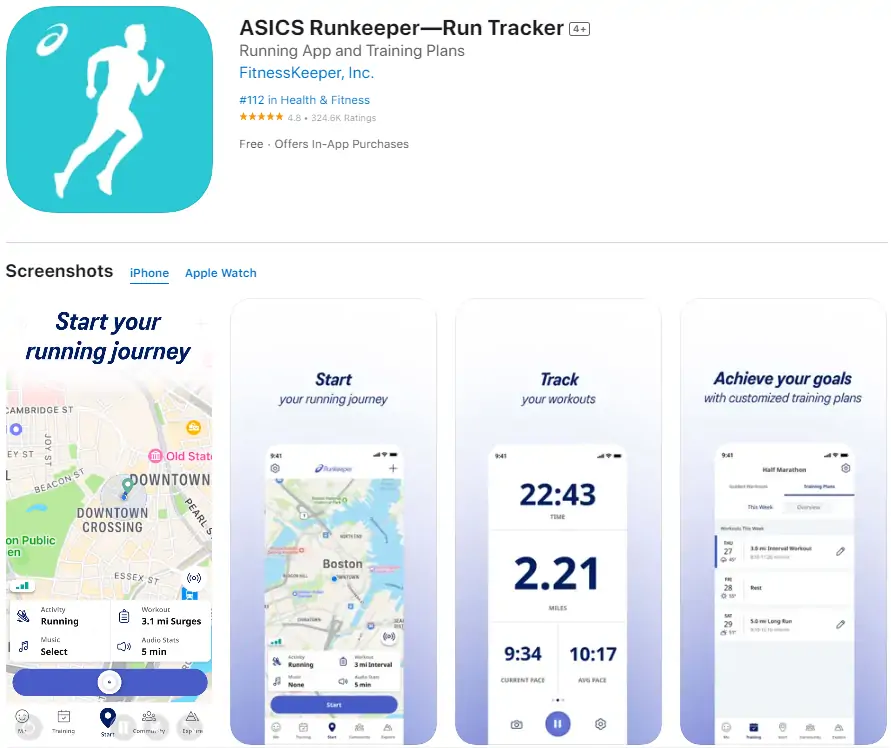 Runkeeper app