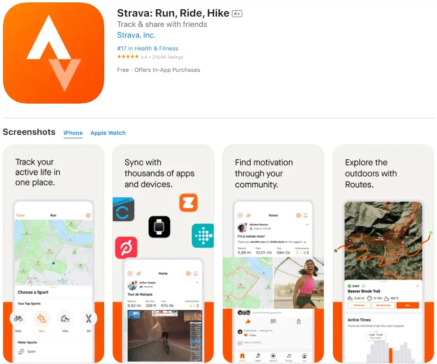 Strava app