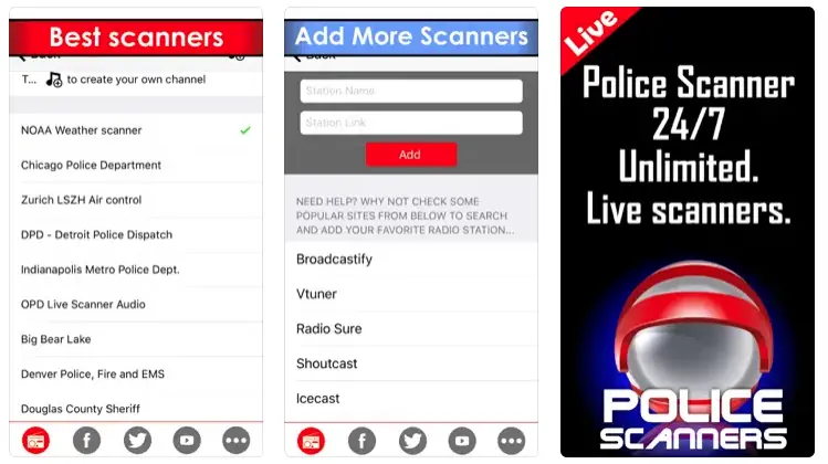 Police live radio scanners