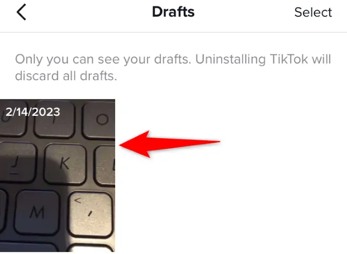 Download TikTok Drafts on iPhone