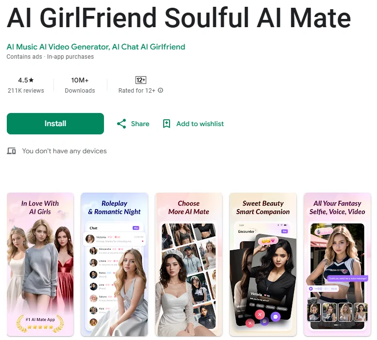 AI Girlfriend Soulful AI Mate