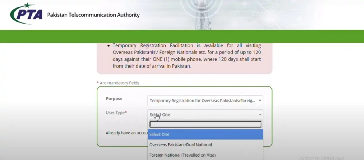 How to Register for PTA Temporary Mobile Registration System?