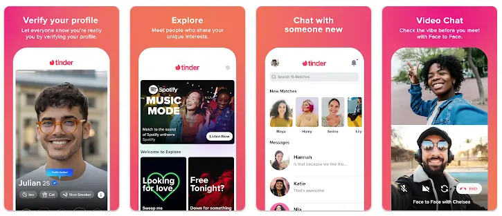 Tinder Dating app. Meet People