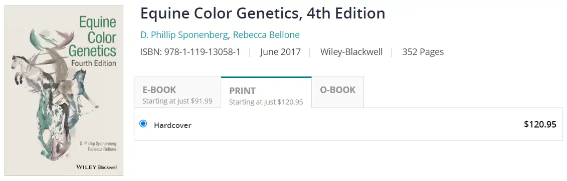 Equine Color Genetics, 4th Edition
