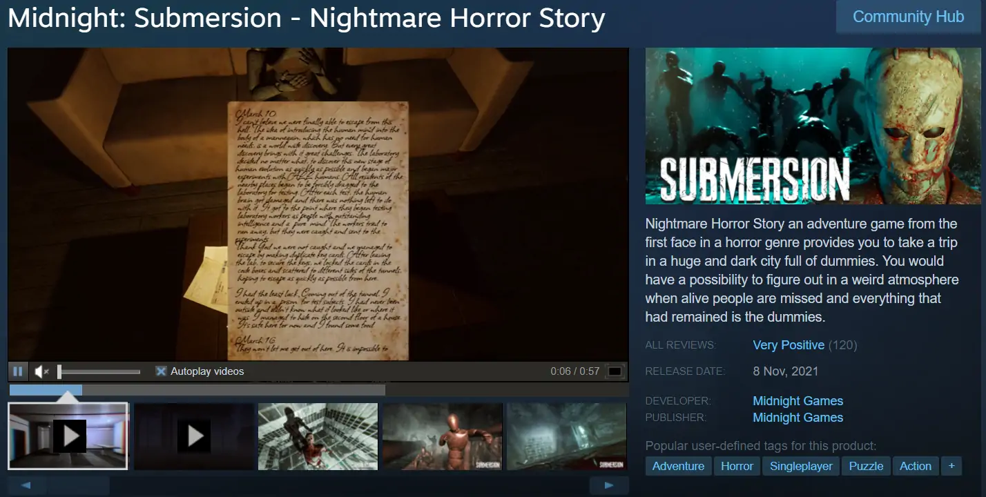 Midnight Submersion - Nightmare Horror Story (2021)