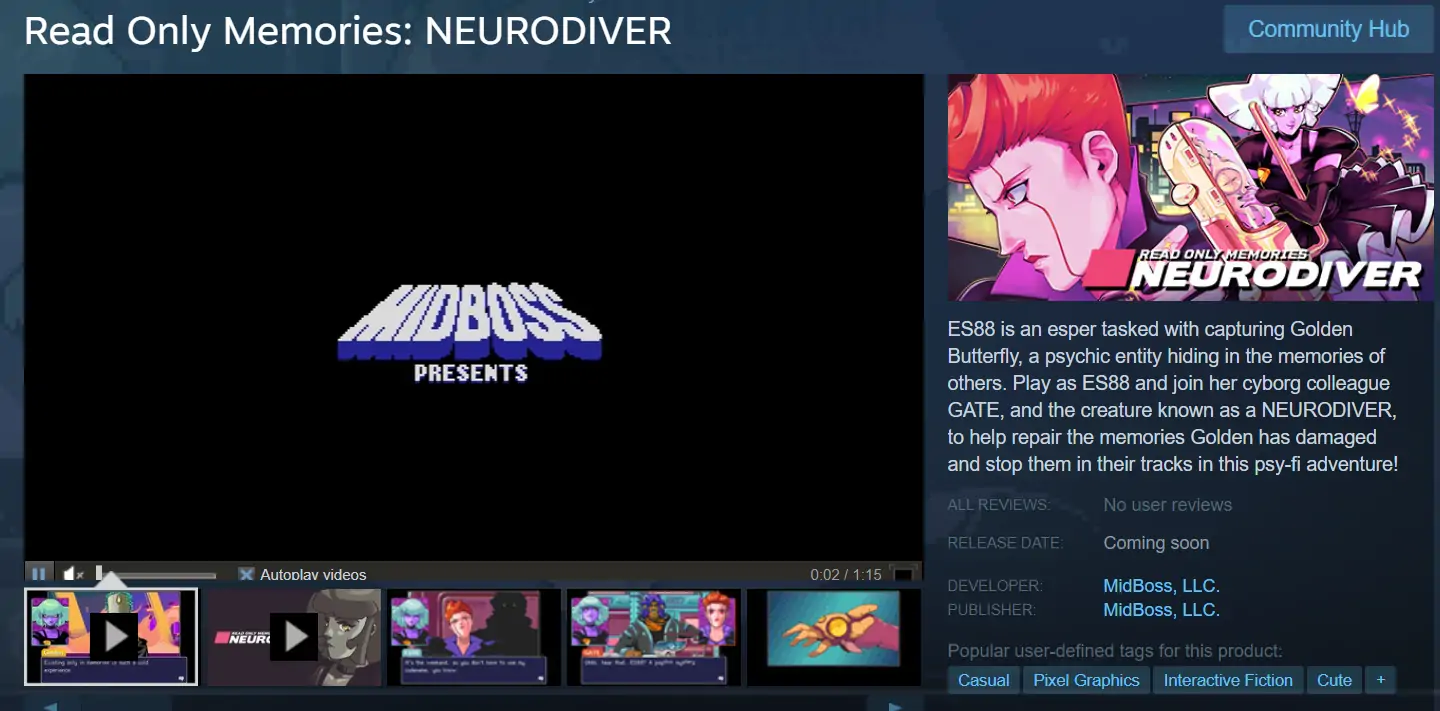 Read Only Memories Neurodiver (2023)