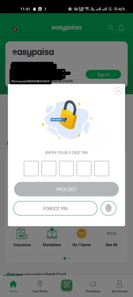 easypaisa app login