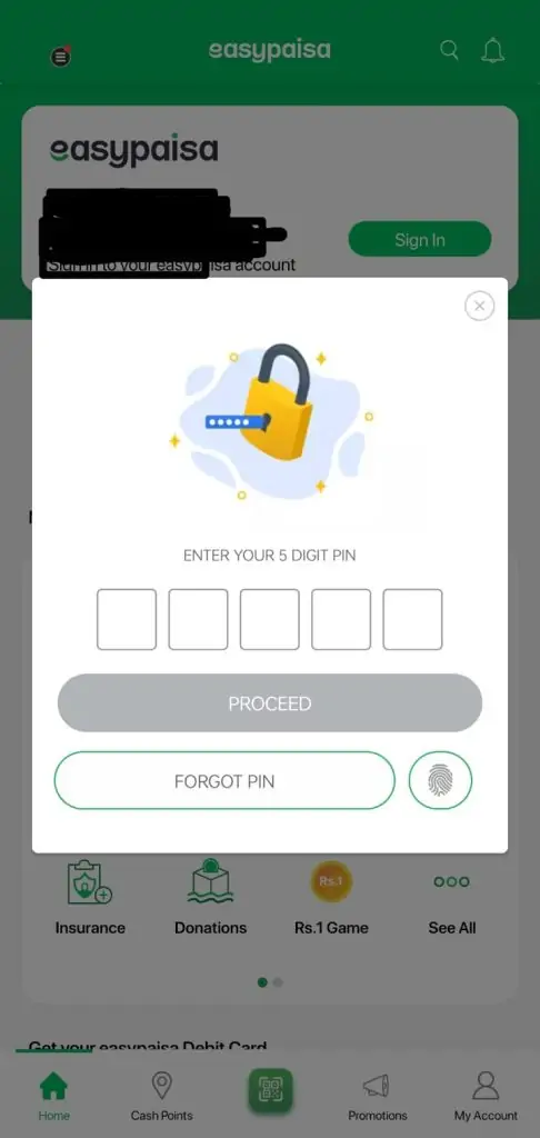 easypaisa app login