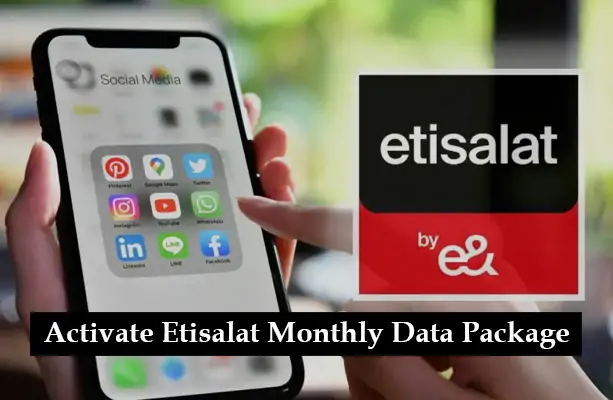 Activate Etisalat Monthly Data Package