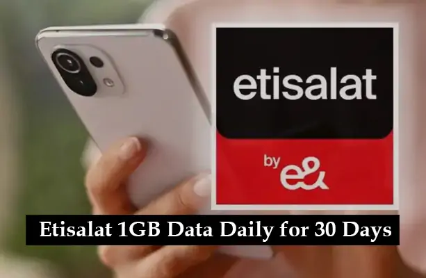 Etisalat 1GB Data Daily for 30 Days
