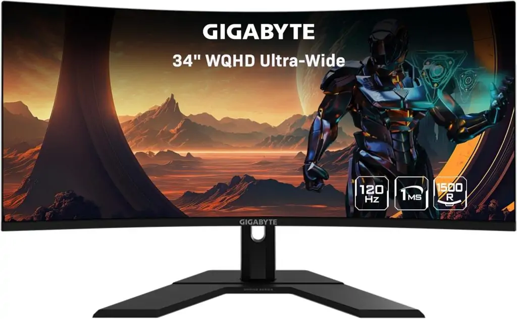 GIGABYTE GS34WQC 34" 120Hz 1440P Curved Gaming Monitor