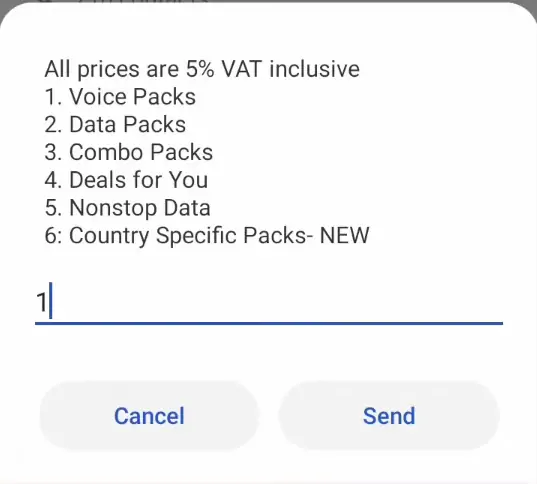 Etisalat 5 Fils Per Minute Offer Pakistan: Voice Packs Selection
