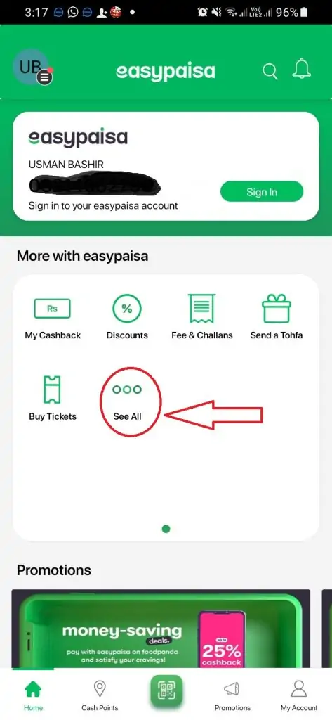 transfer money from easypaisa to bank account