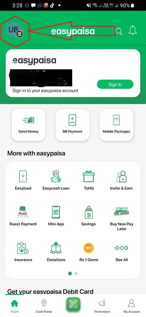 how to change name on easypaisa account