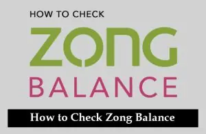 How to Check Zong Balance