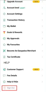 How to Sign Out from Easypaisa Account