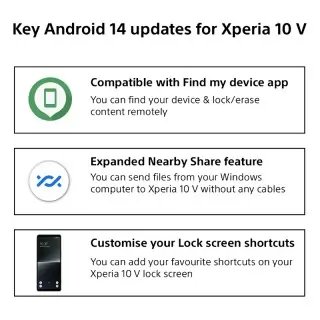 Xperia 10 v andriod 14