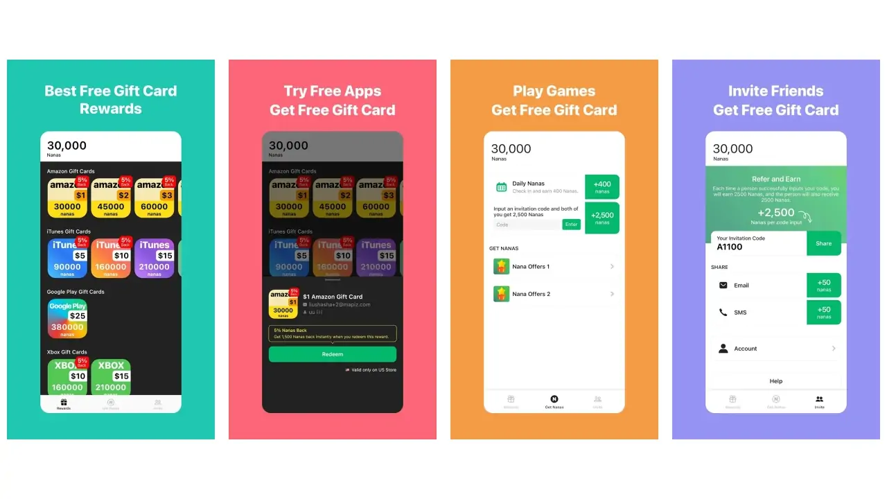 AppNana: Gift Cards Rewards-screenshots