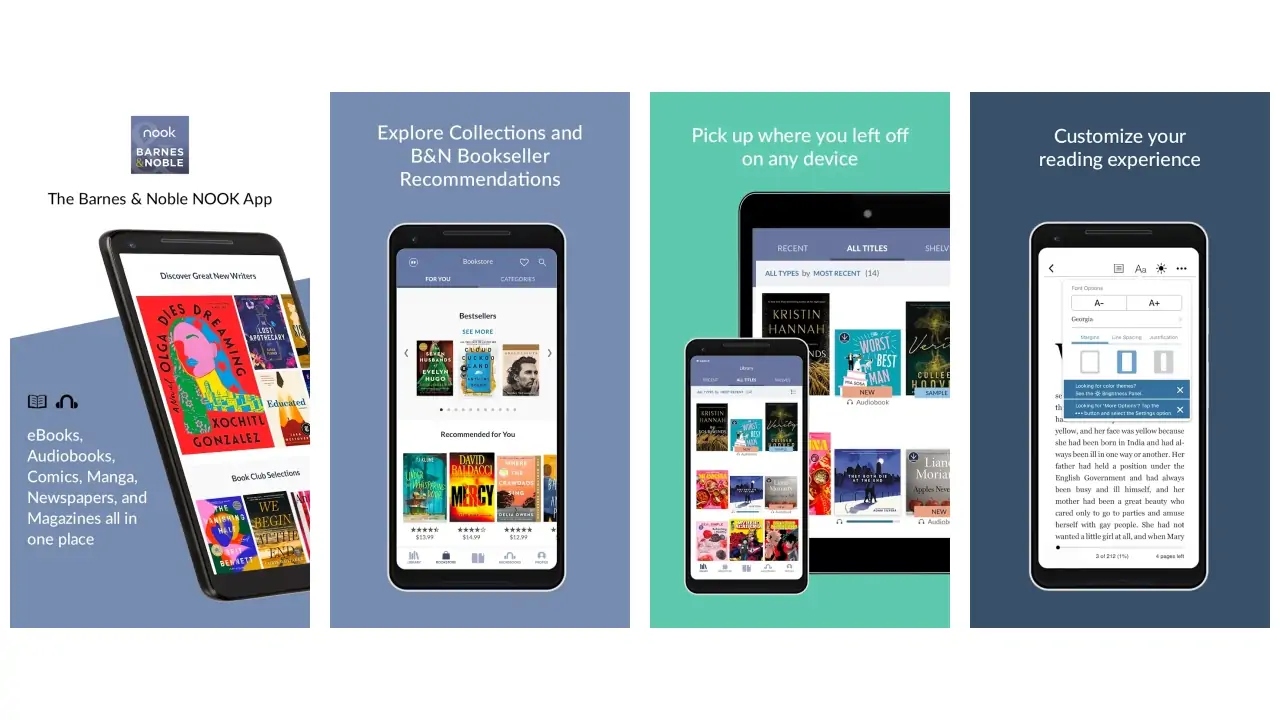 Barnes & Noble NOOK-screenshots