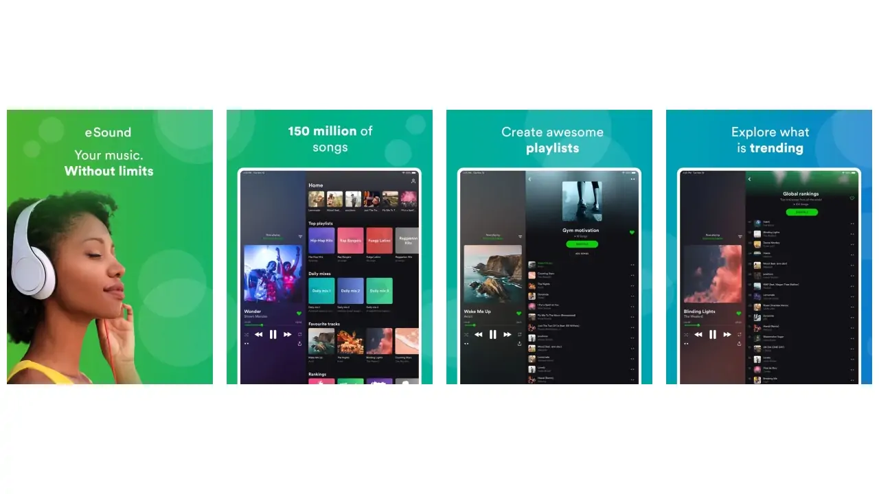 eSound - MP3 Music Player App-screenshots