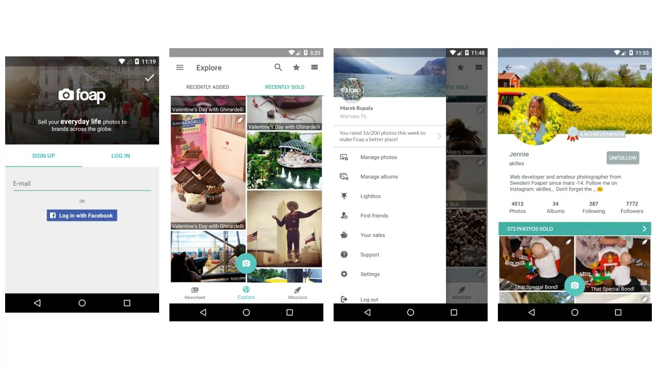 Foap - sell your photos-screenshots