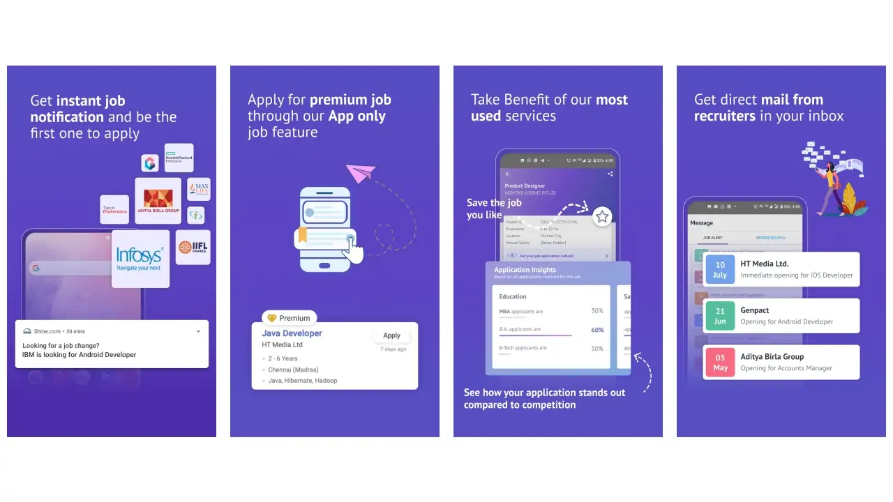 Shine.com Job Search App-screenshots