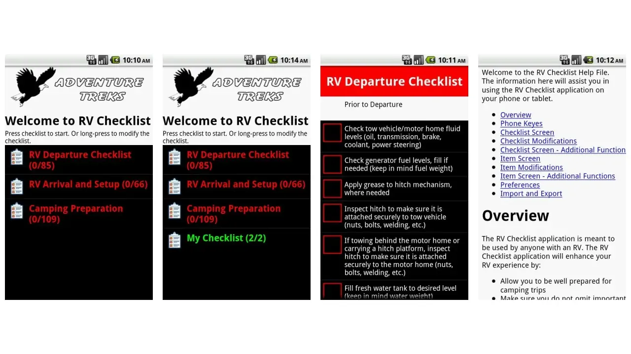 RV Checklist-screenshots
