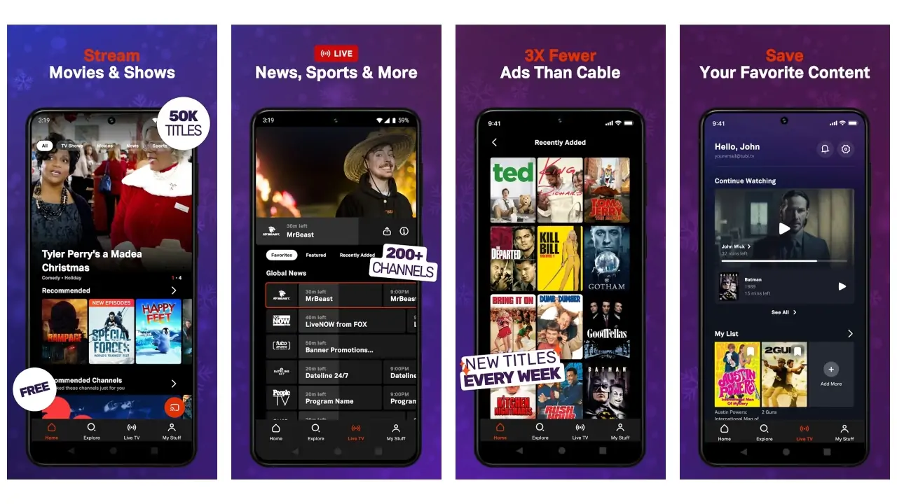 Tubi: Movies & Live TV-screenshots