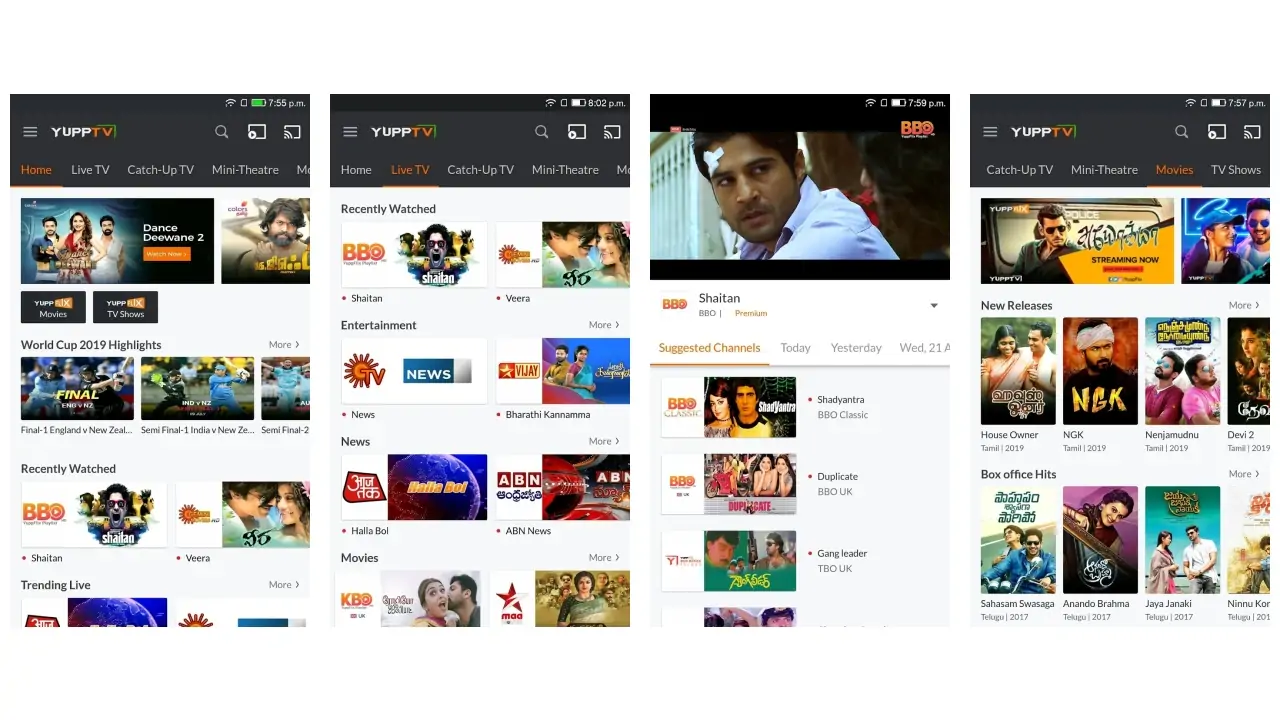 YuppTV LiveTV, Live Cricket-screenshots