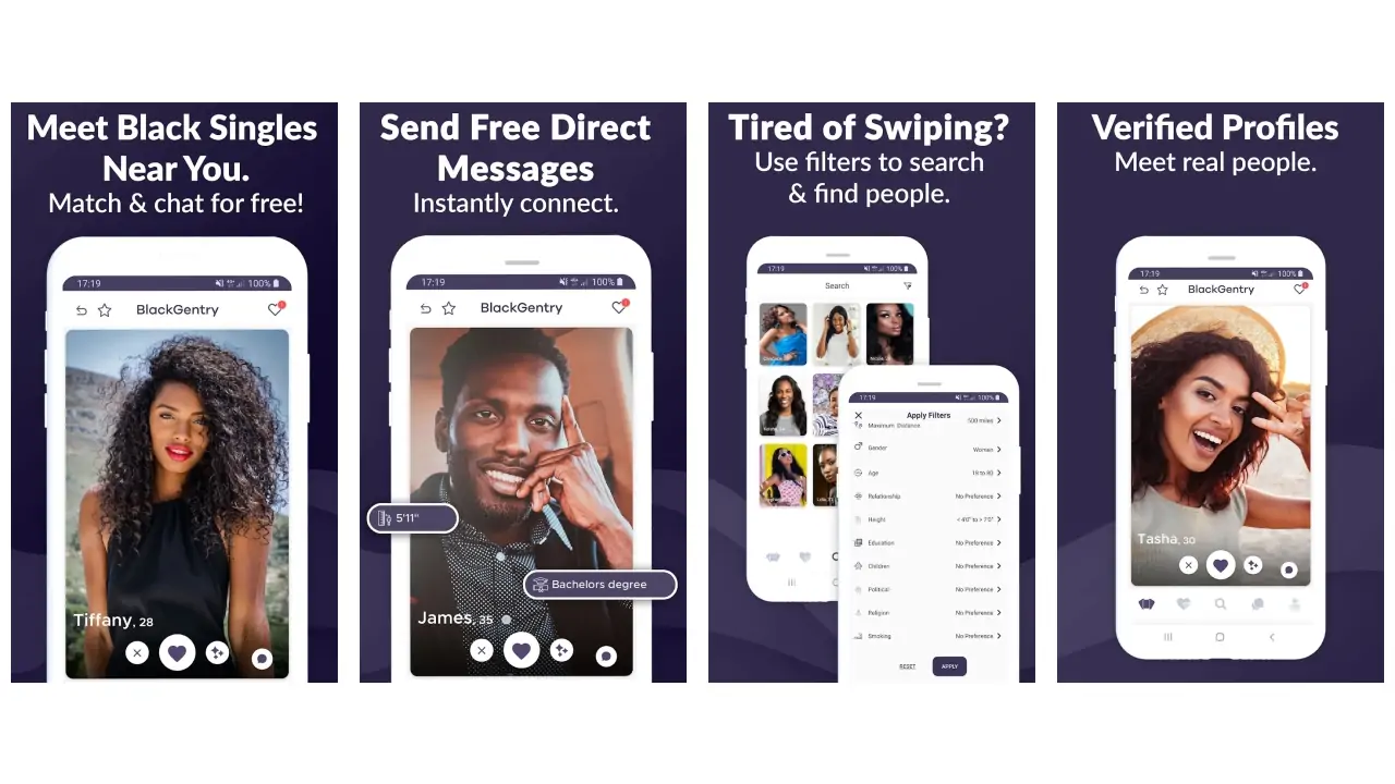 BlackGentry – Black Dating App-screenshots