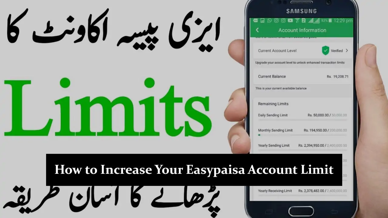 How to Increase Your Easypaisa Account Limit