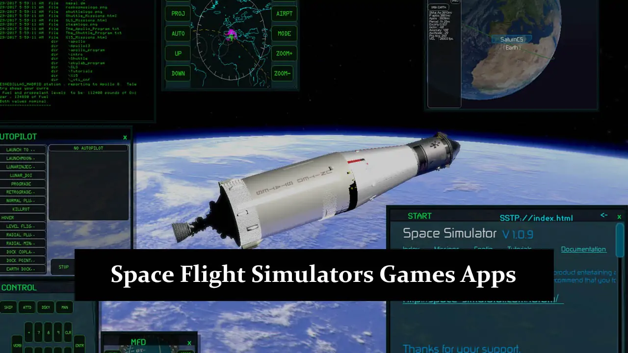 Space Flight Simulators Games Apps (June 2024) - MKS