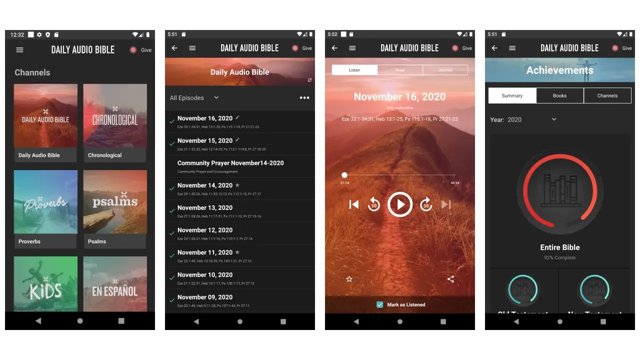 Daily Audio Bible Mobile App-screenshots