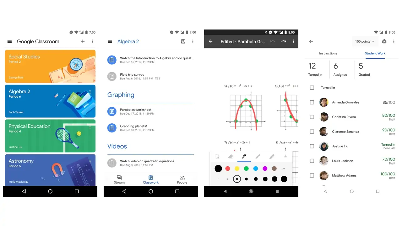 Google Classroom-screenshots