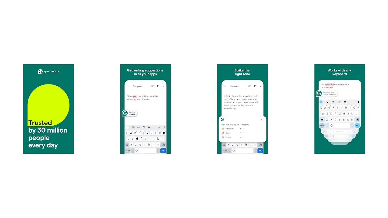 Grammarly-AI Writing Assistant-screenshots