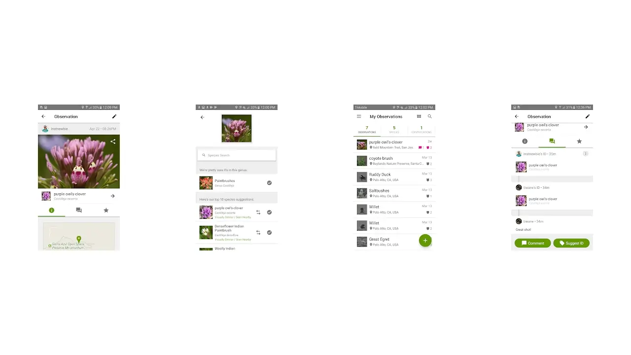 iNaturalist-screenshots