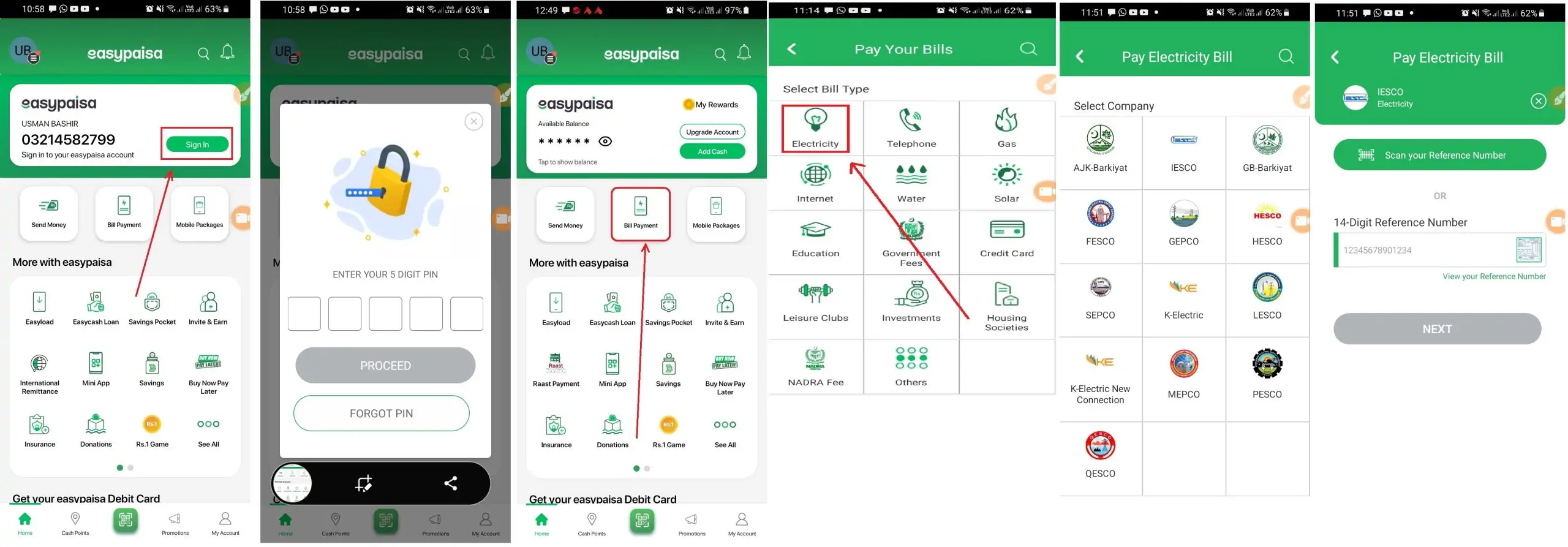 how to pay Electricity bills through easypaisa app 