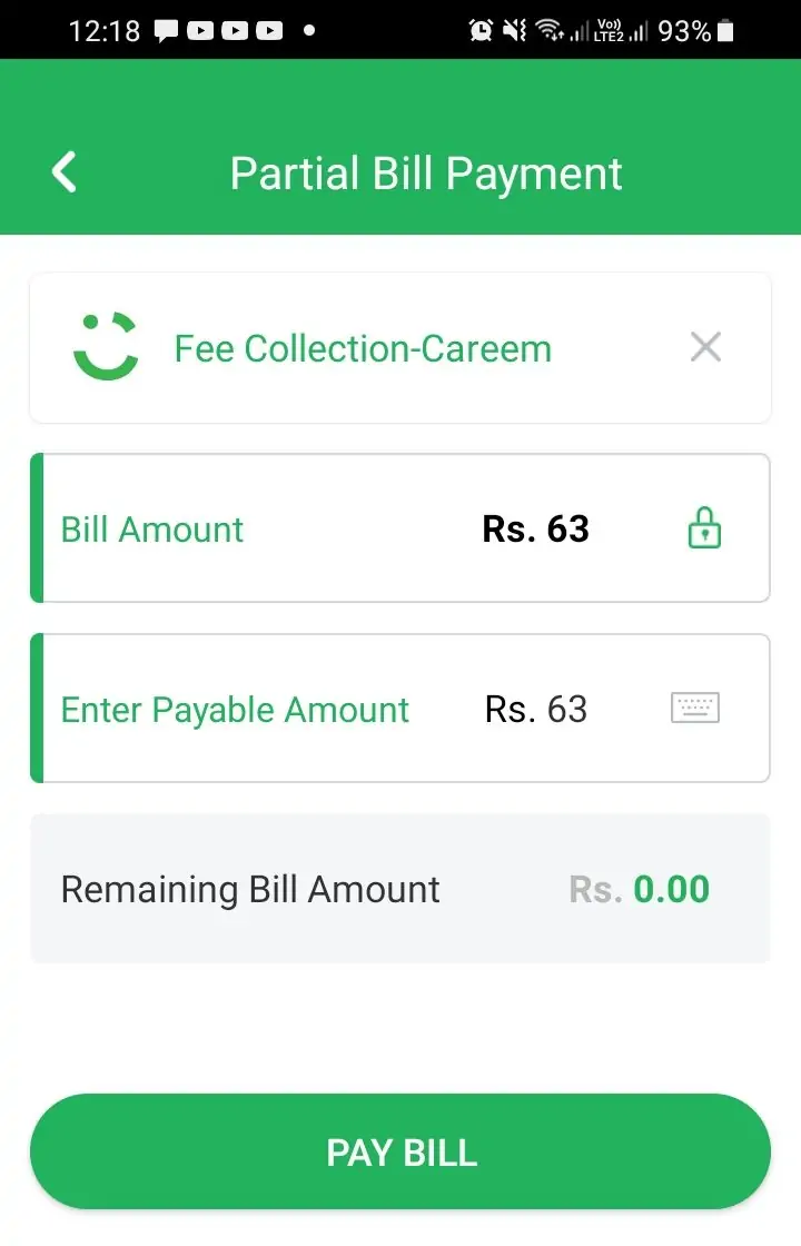 how to pay careem captain negative balance through easypaisa