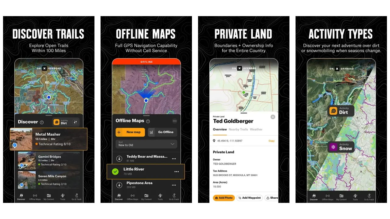 onX Offroad: Trail Maps & GPS-screenshots