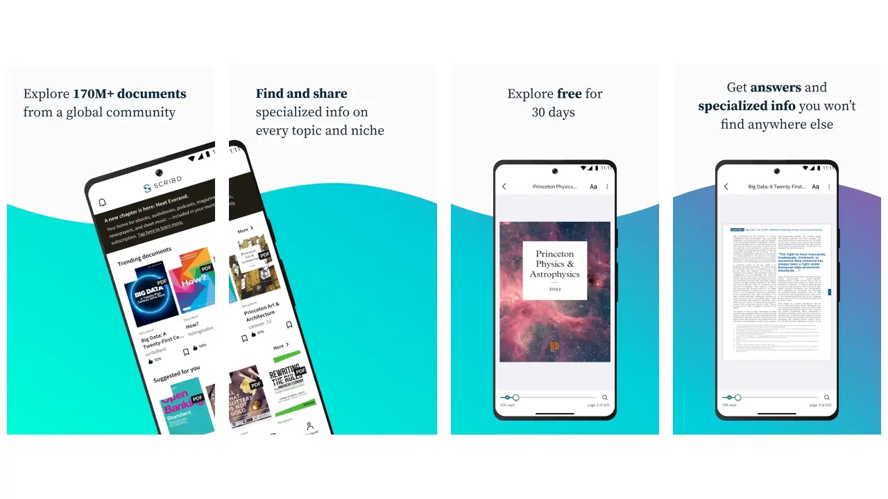 Scribd: 170M+ documents-screenshots